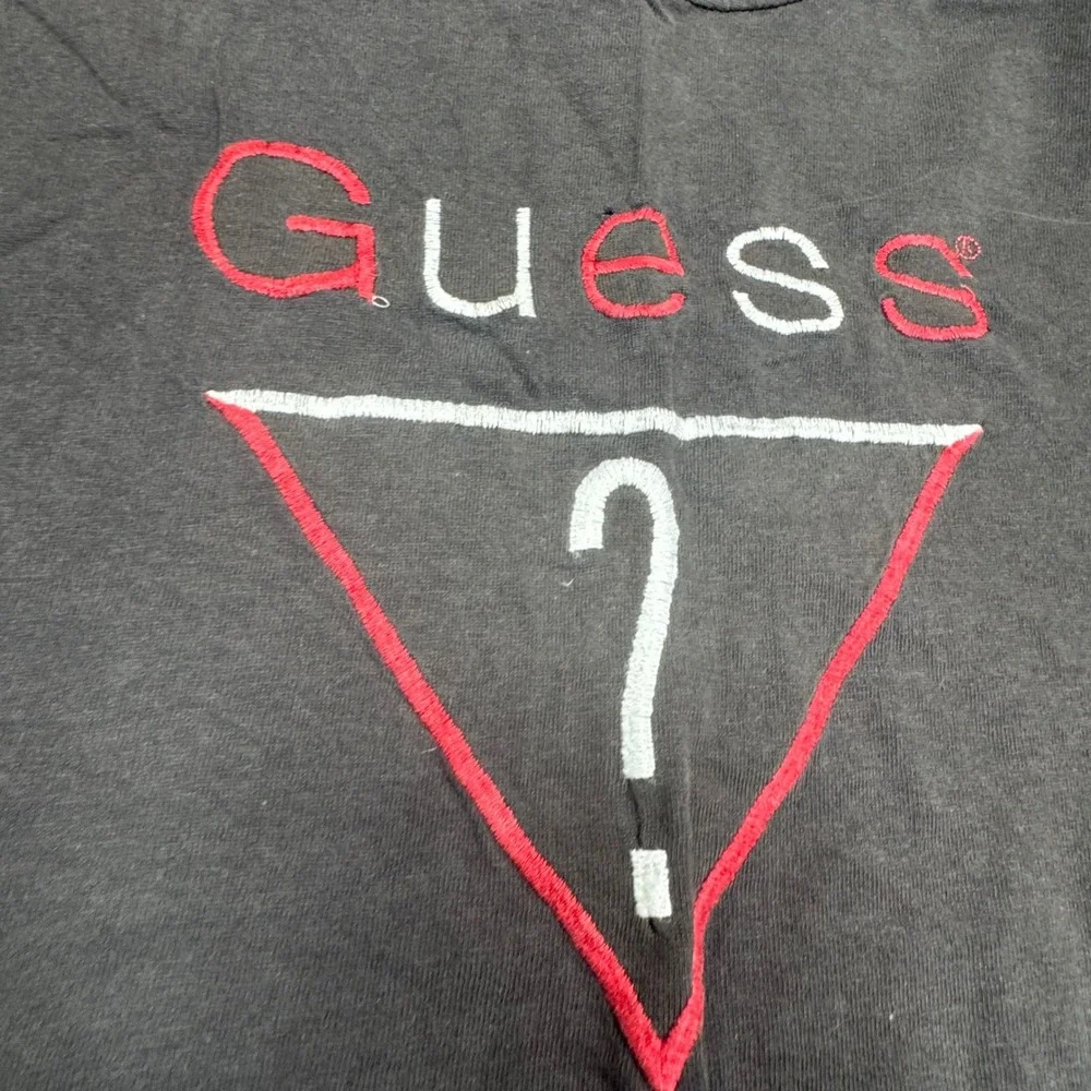 Vintage Guess by Georges‎ Marciano T Shirt Mens One Size Black Cotton Logo Tee - Picture 4 of 13